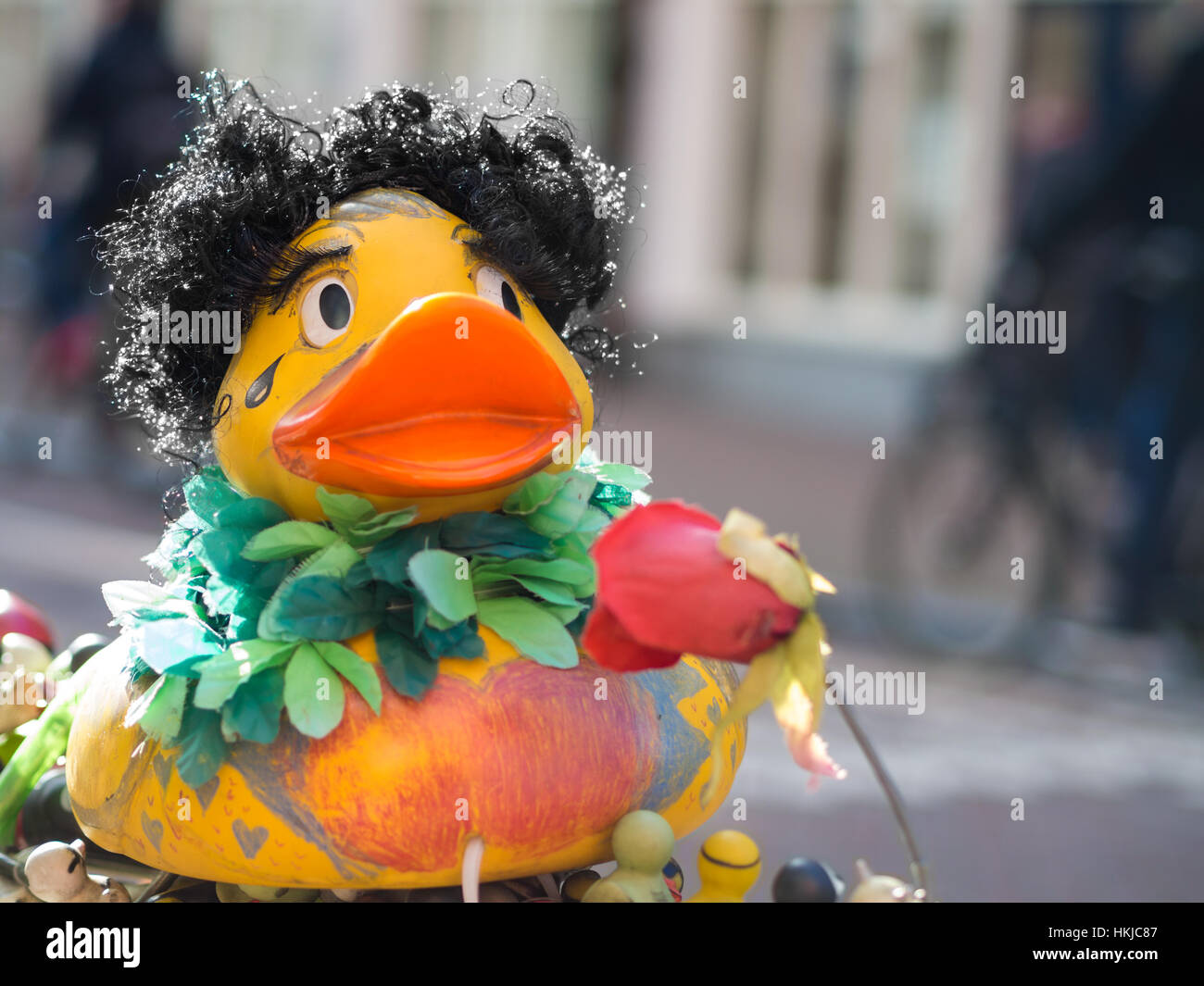 Afro Duck in Amsterdam Stock Photo