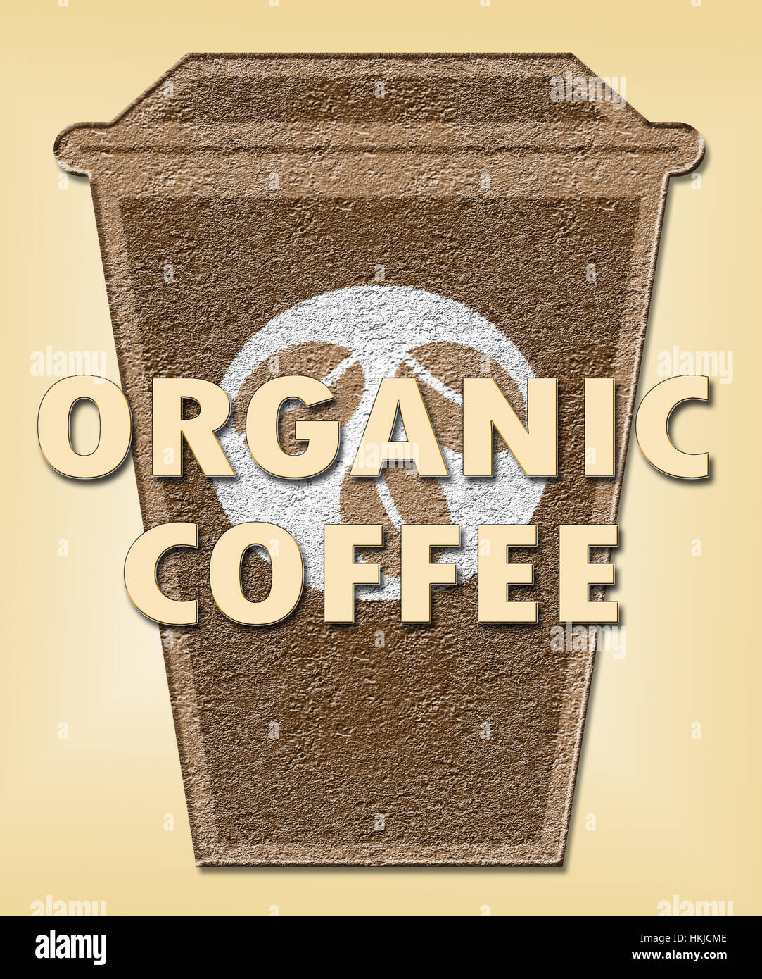 Organic Coffee Cup Shows Healthy Drink Or Beverage Stock Photo - Alamy