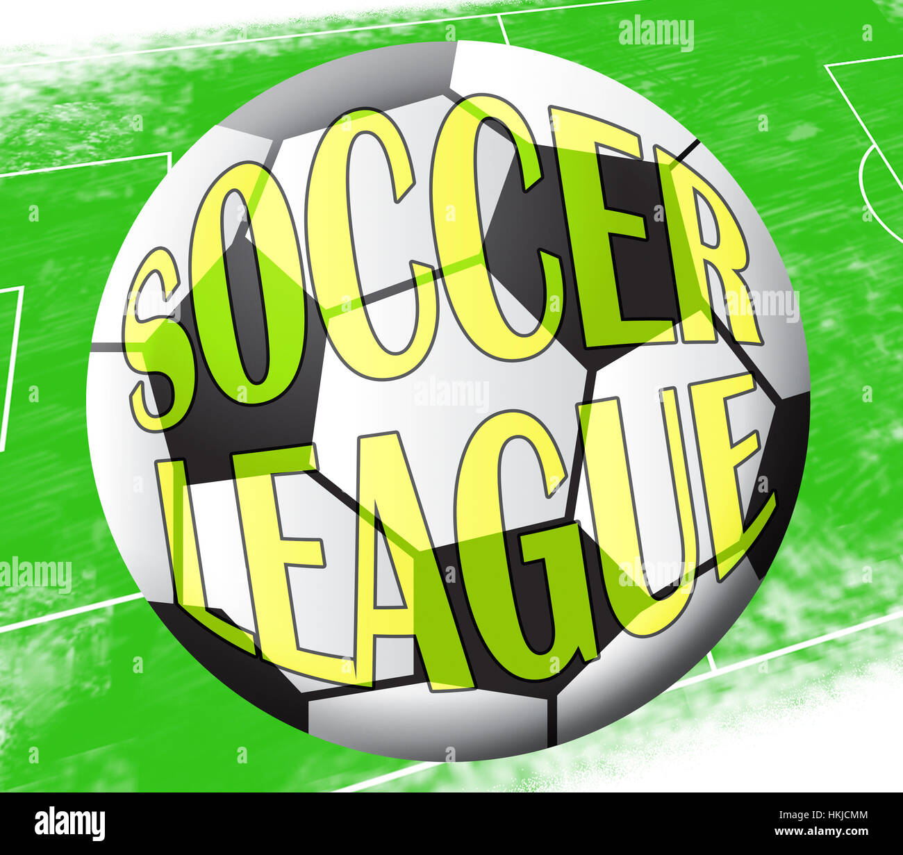 Soccer League Ball Meaning Football Competition 3d Illustration
