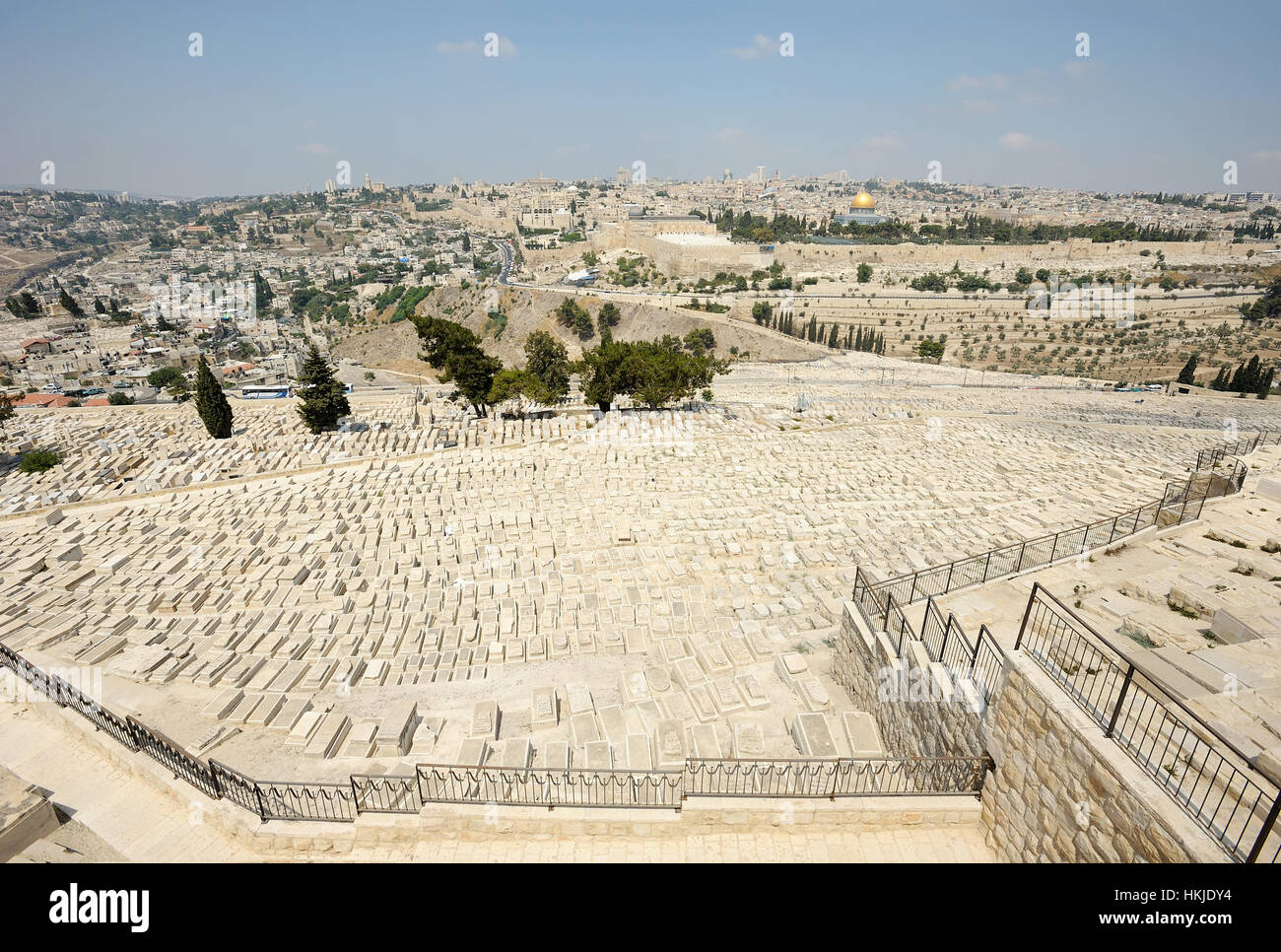 Jerusalem, view of the old city from the Mount of Olives Stock Photo ...