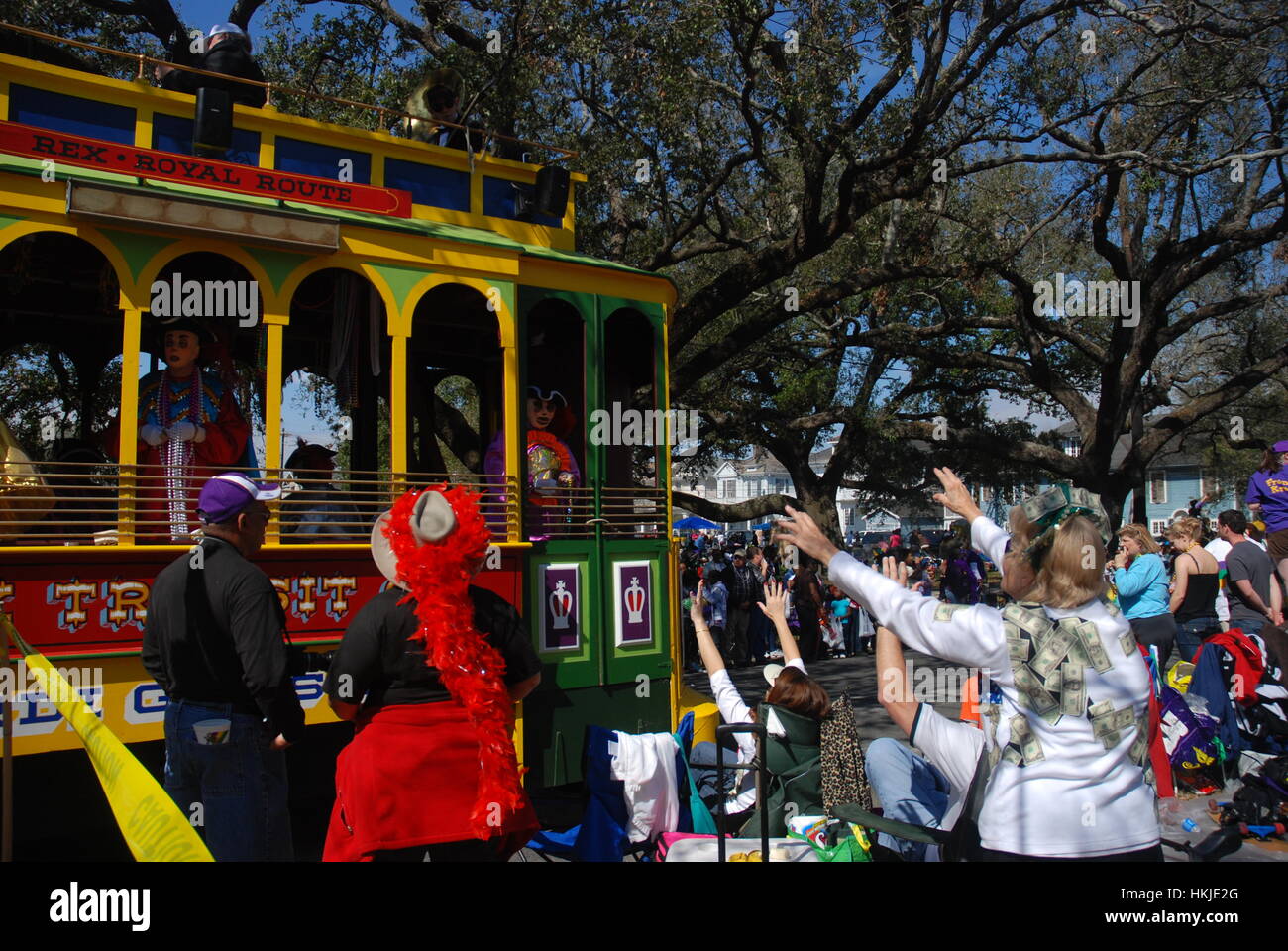 Mardi Gras in New Orleans, Louisiana. Stock Photo