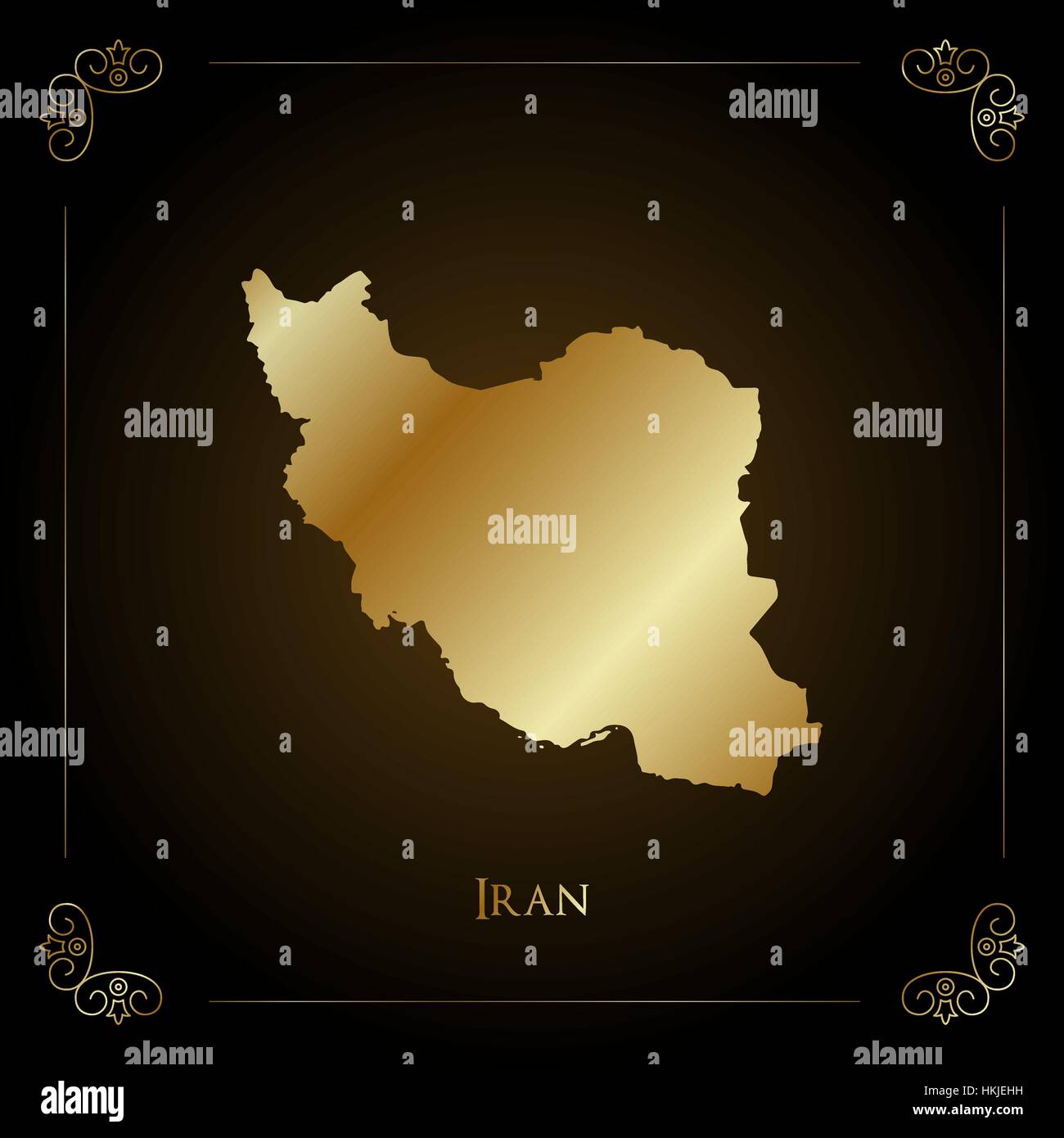 Iran country map hi-res stock photography and images - Alamy