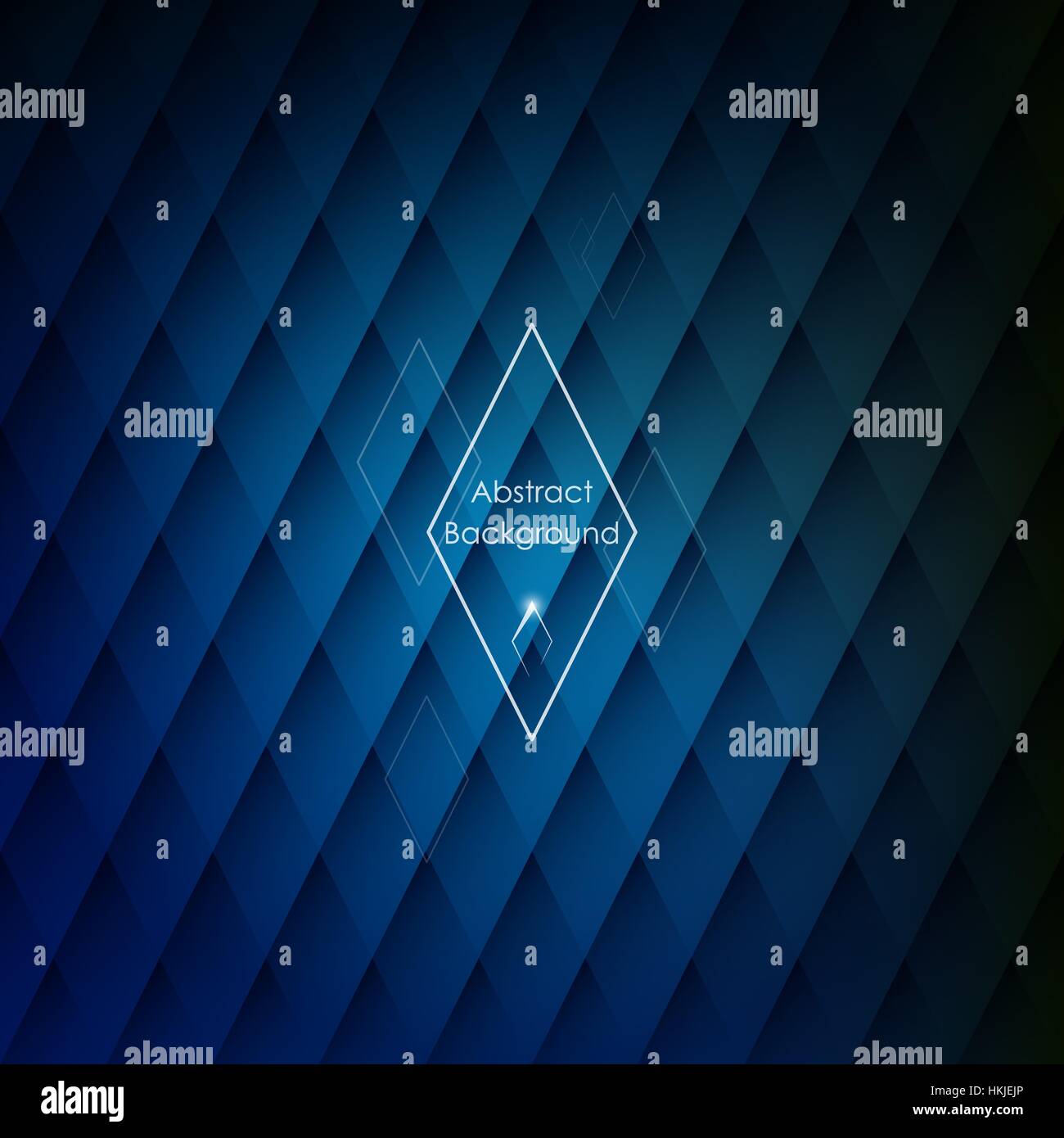Abstract rhombic blue background for your designs. Elegant geometric wallpaper. Stock Vector