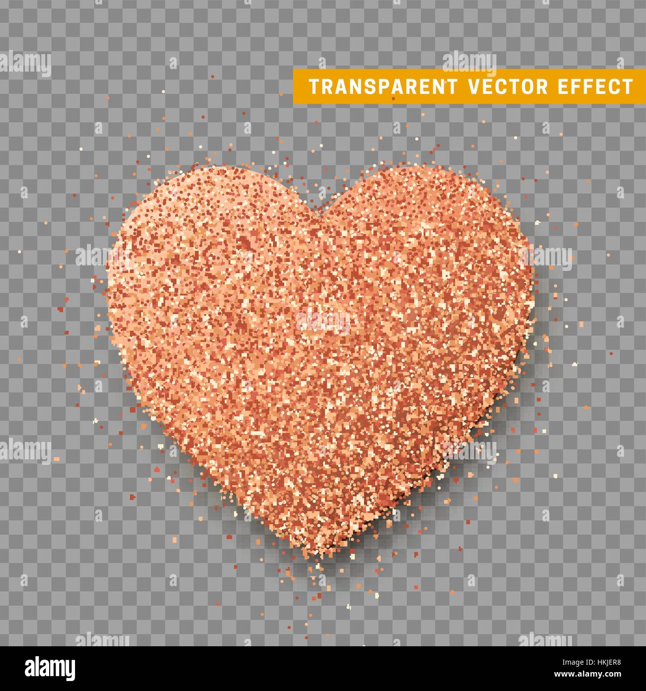 Valentines Day heart isolated, transparent vector effect background ...