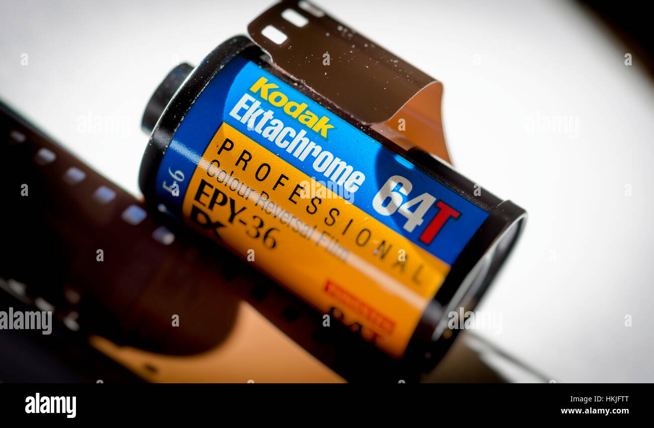 Kodak Ektachrome 35mm Transparency Film Stock Photo