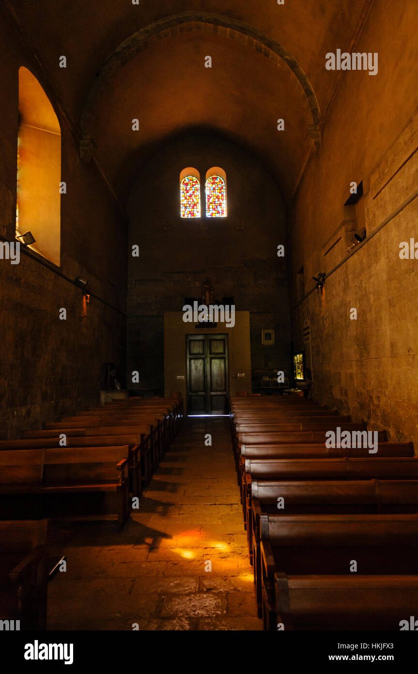 Inside Abbaye De Valbonne, France Stock Photo