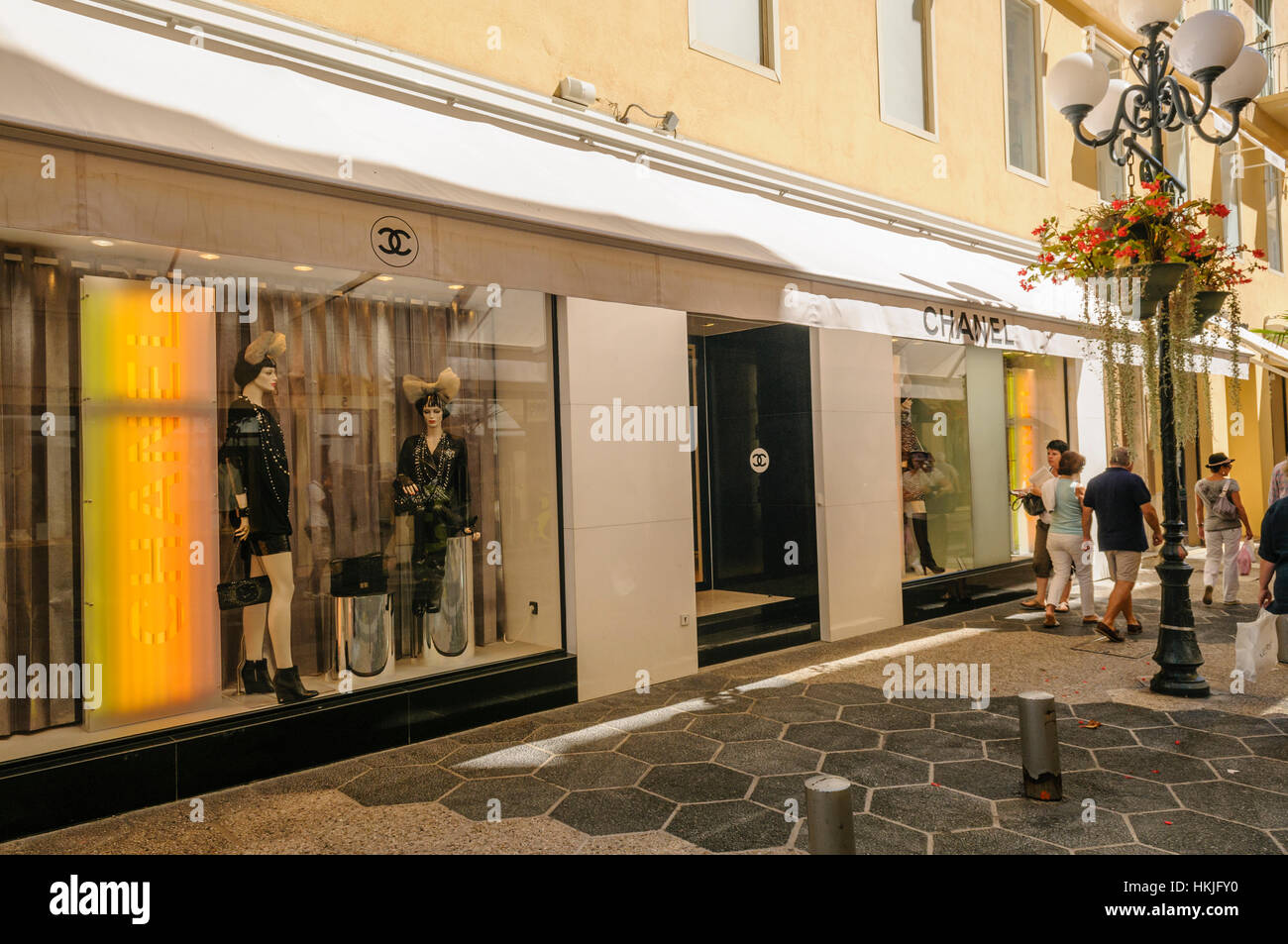 Chanel designer clothing store, Nice, France Stock Photo