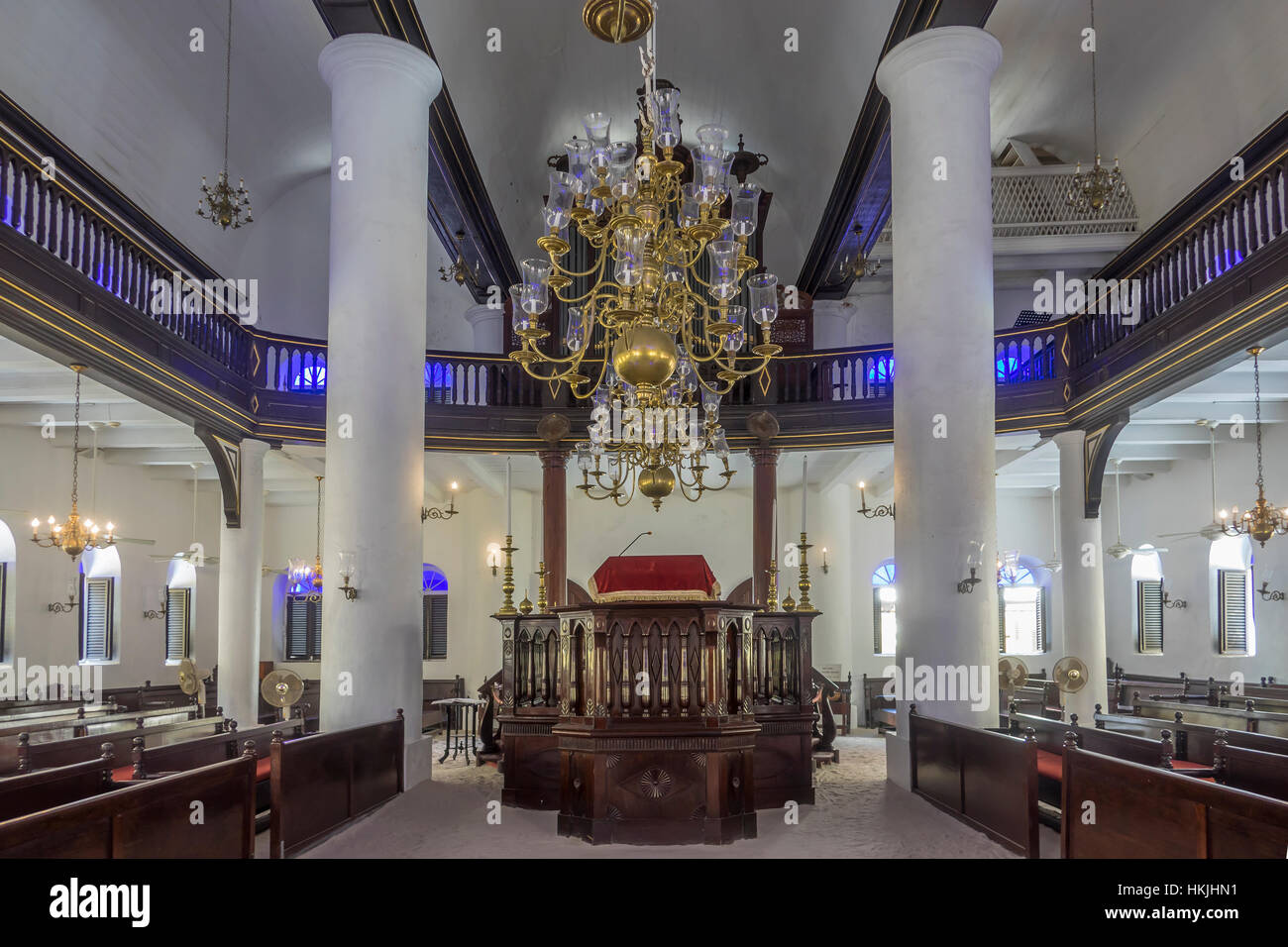 Curacao, Willemstad, Synagogue, interior Stock Photo - Alamy