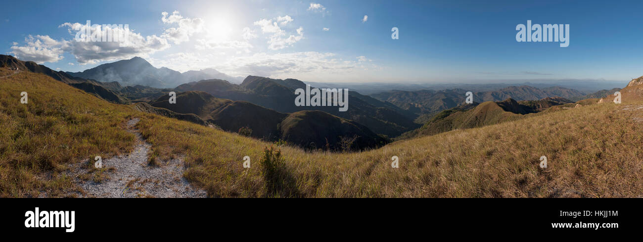 Panoramic view of rocky mountains, Caripe, Monagas, Venezuela Stock Photo