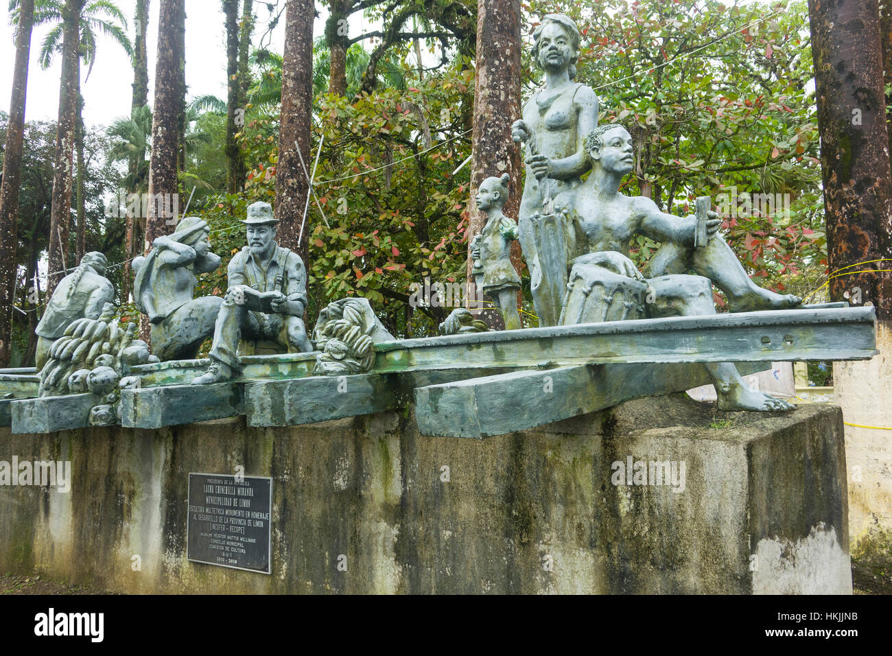 Costa Rica, Puerto Limon, Vargas park, monument to development of Limon  province Stock Photo - Alamy