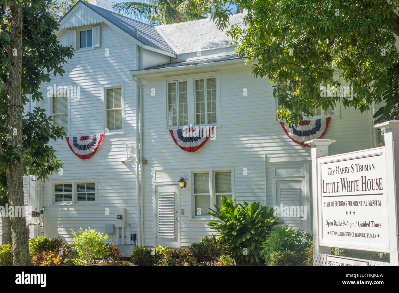 USA, Florida, Key West, Harry S Truman Little White House Museum Stock Photo