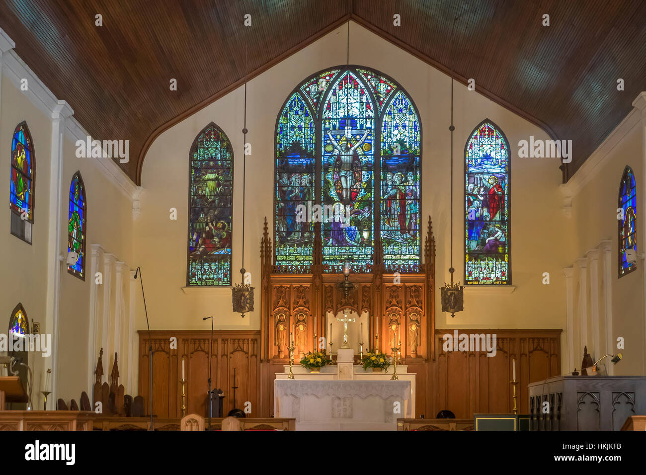 USA, Florida, Key West, St.Paul's Episcopal church, interior Stock Photo