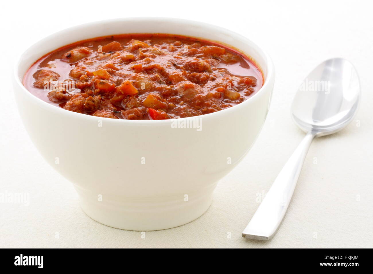 Chili beans made with kidney beans, lean ground beef, Chili powder