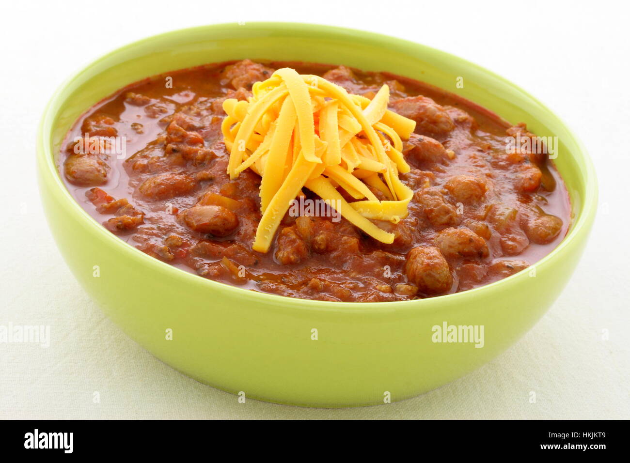 Chili beans made with kidney beans, lean ground beef, Chili powder