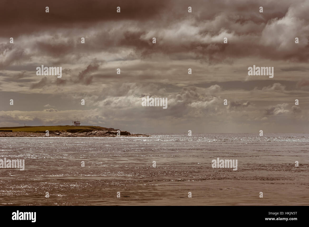 Shoreline of South Ronaldsay Island, Orkneys, Scotland. Stock Photo