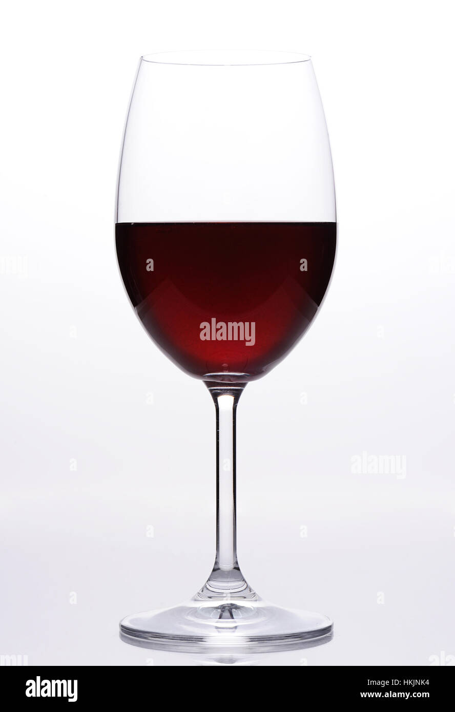 full glass red wine isolated on white background Stock Photo