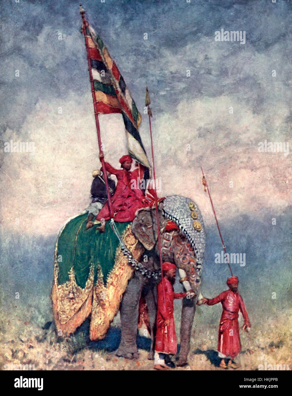 The Rajah's Elephant - India, circa 1910 Stock Photo