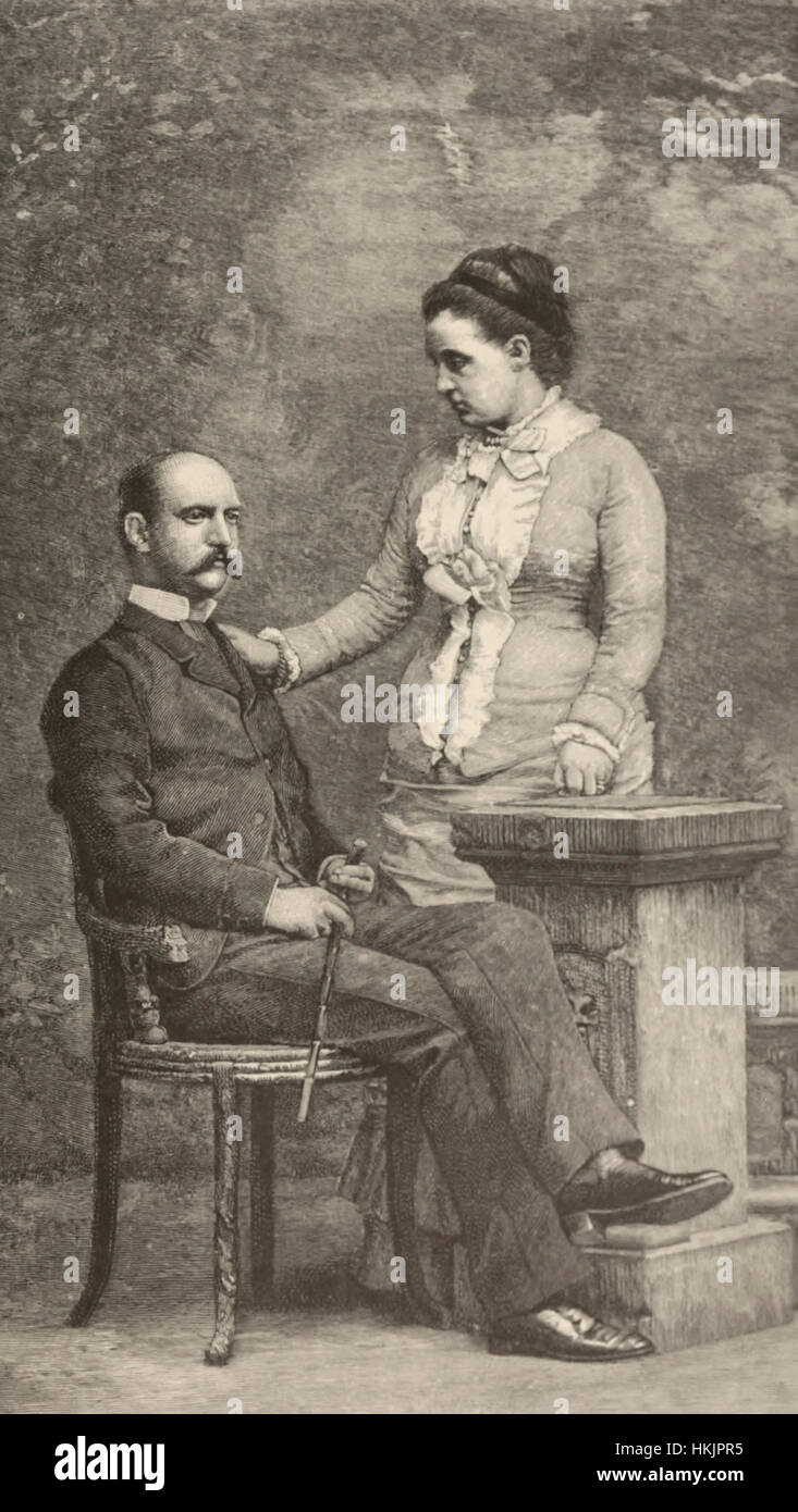 The King and Queen of Greece, circa 1887 Stock Photo
