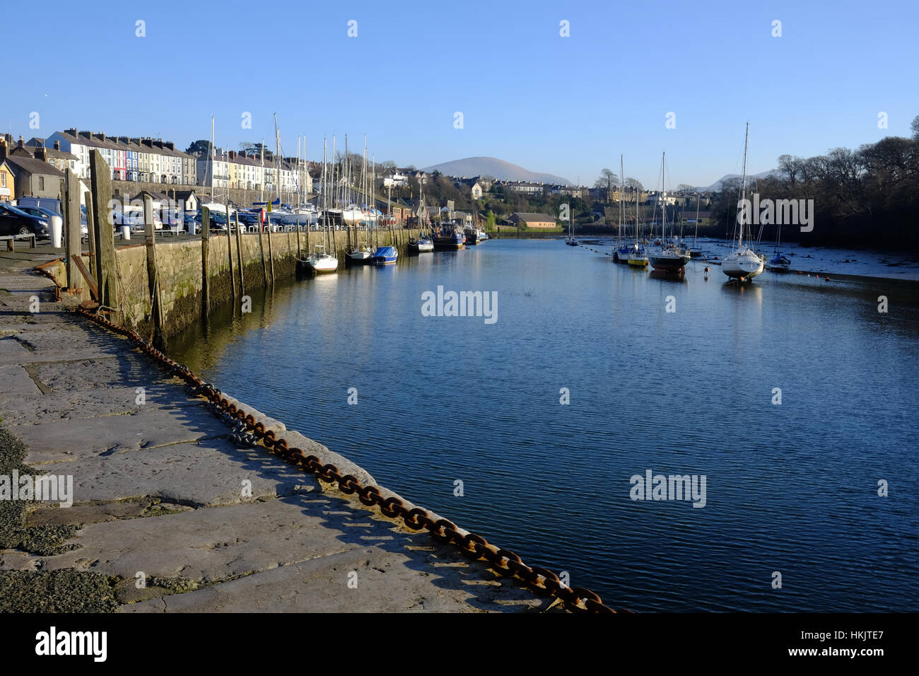 Slate Quay at Caernarfon, Wales Stock Photo Alamy