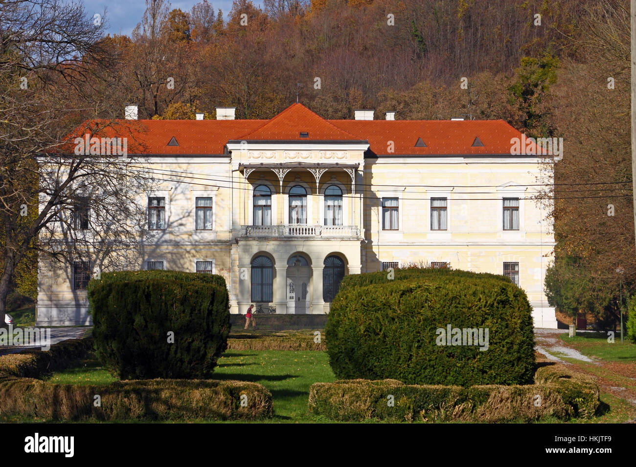 CROATIA ZAPRESIC, 9 NOVEMBER 2015: Castle Laduc, located near Zapresic, Croatia Stock Photo