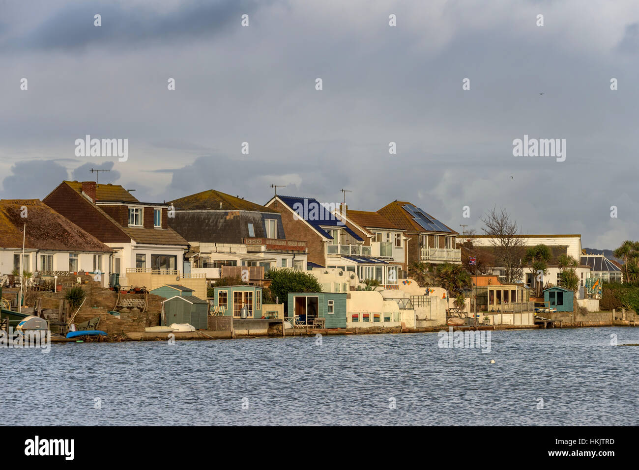 Houses on the Widewater Lagoon at Shoreham Beach Stock Photo Alamy