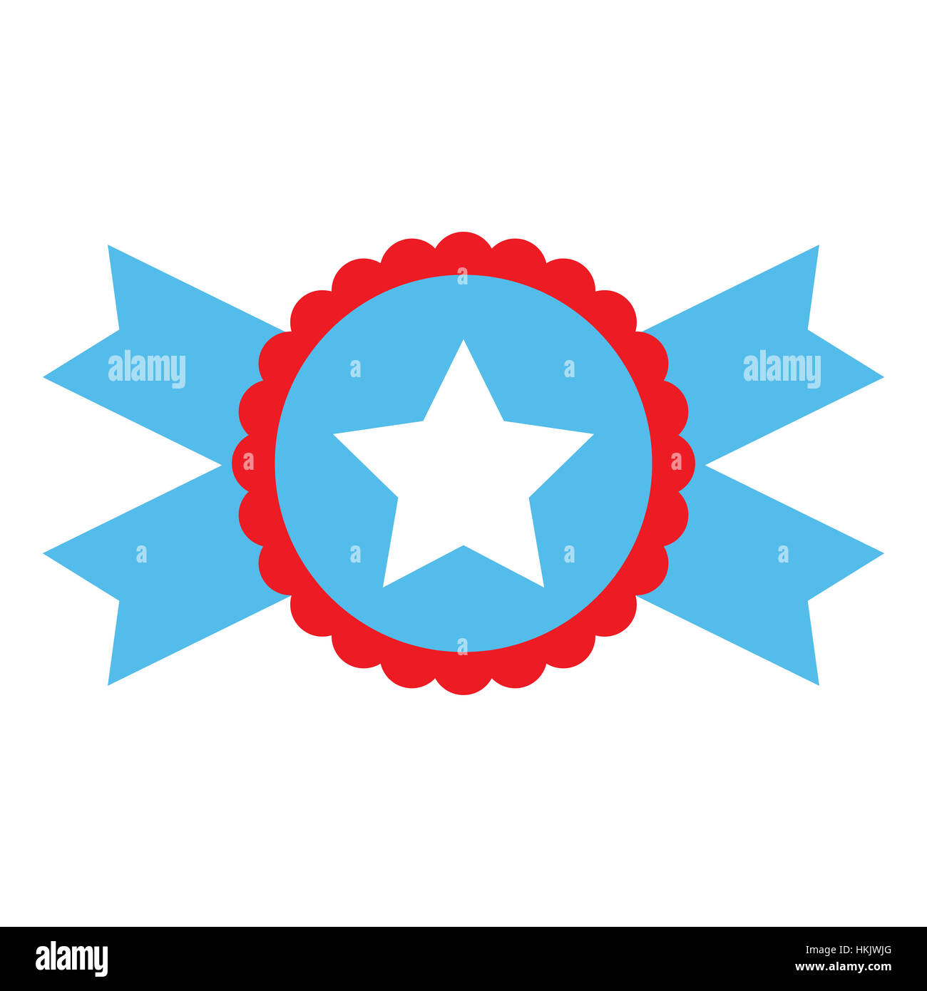 Vector badge star. Vintage tag colored, hipster round logotype illustration Stock Photo
