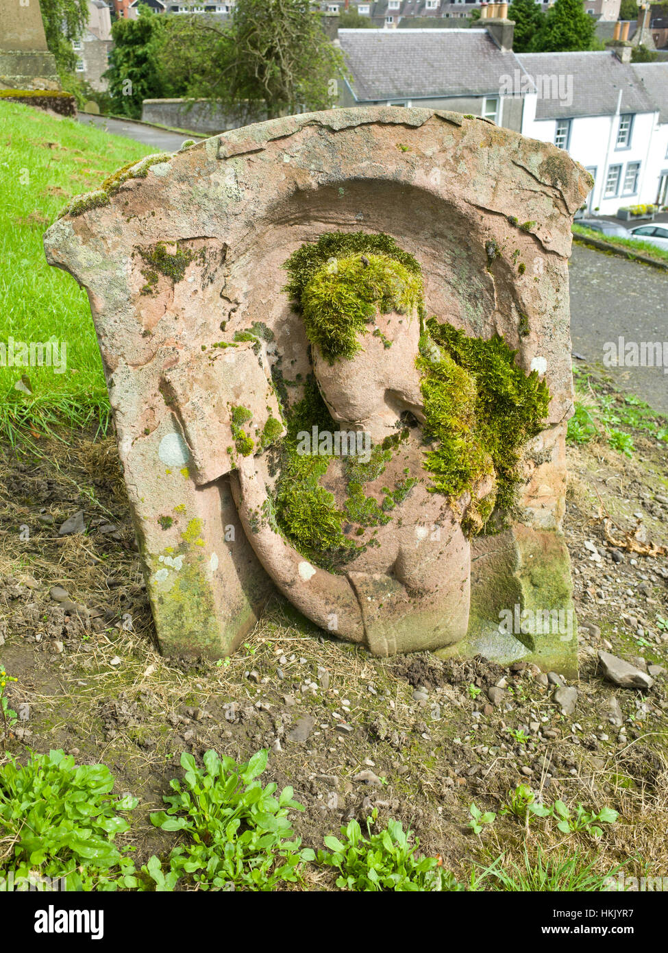Worn Eroded Grave Stone Headstone UK Stock Photo Alamy