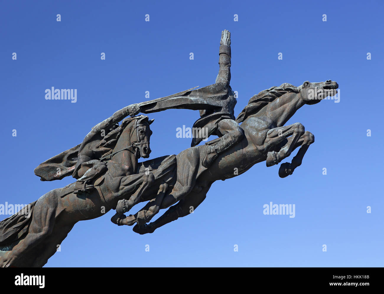 Monument to the soldiers of the First Cavalry Army, Ukraine, Lviv region Stock Photo