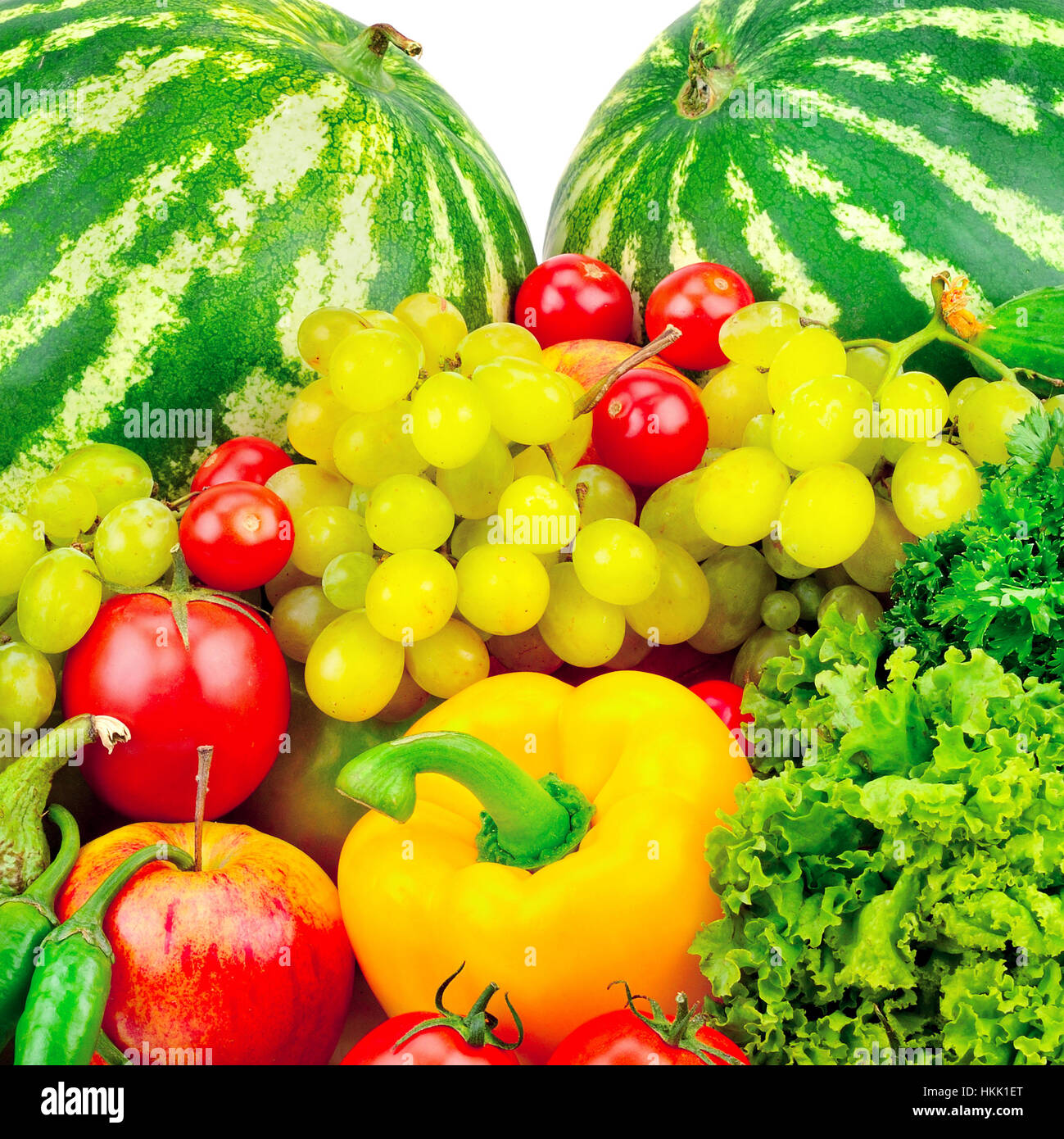 fresh fruits and vegetables background Stock Photo Alamy