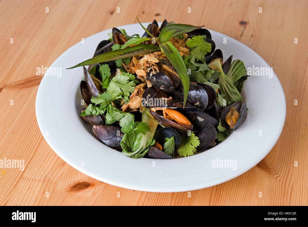 Mussels dishes at the beachside restaurant, Porthminster Cafe, St.Ives
