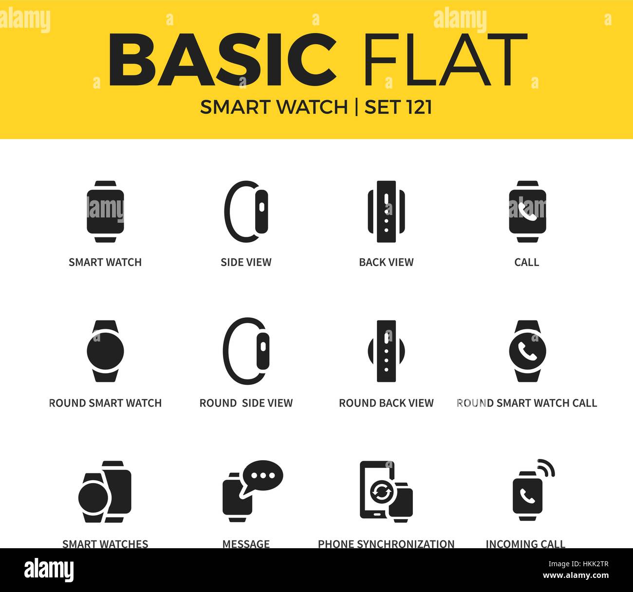 Basic set of Smart watch icons Stock Vector Image & Art Alamy