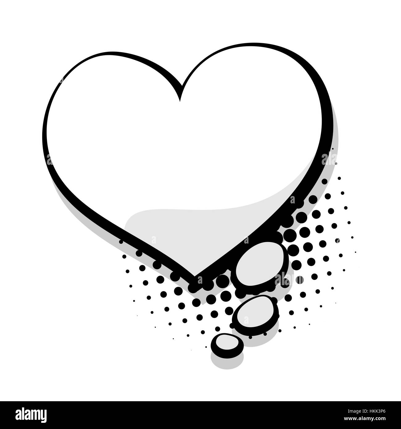 Blank template comic speech heart bubble Stock Vector Image & Art Alamy