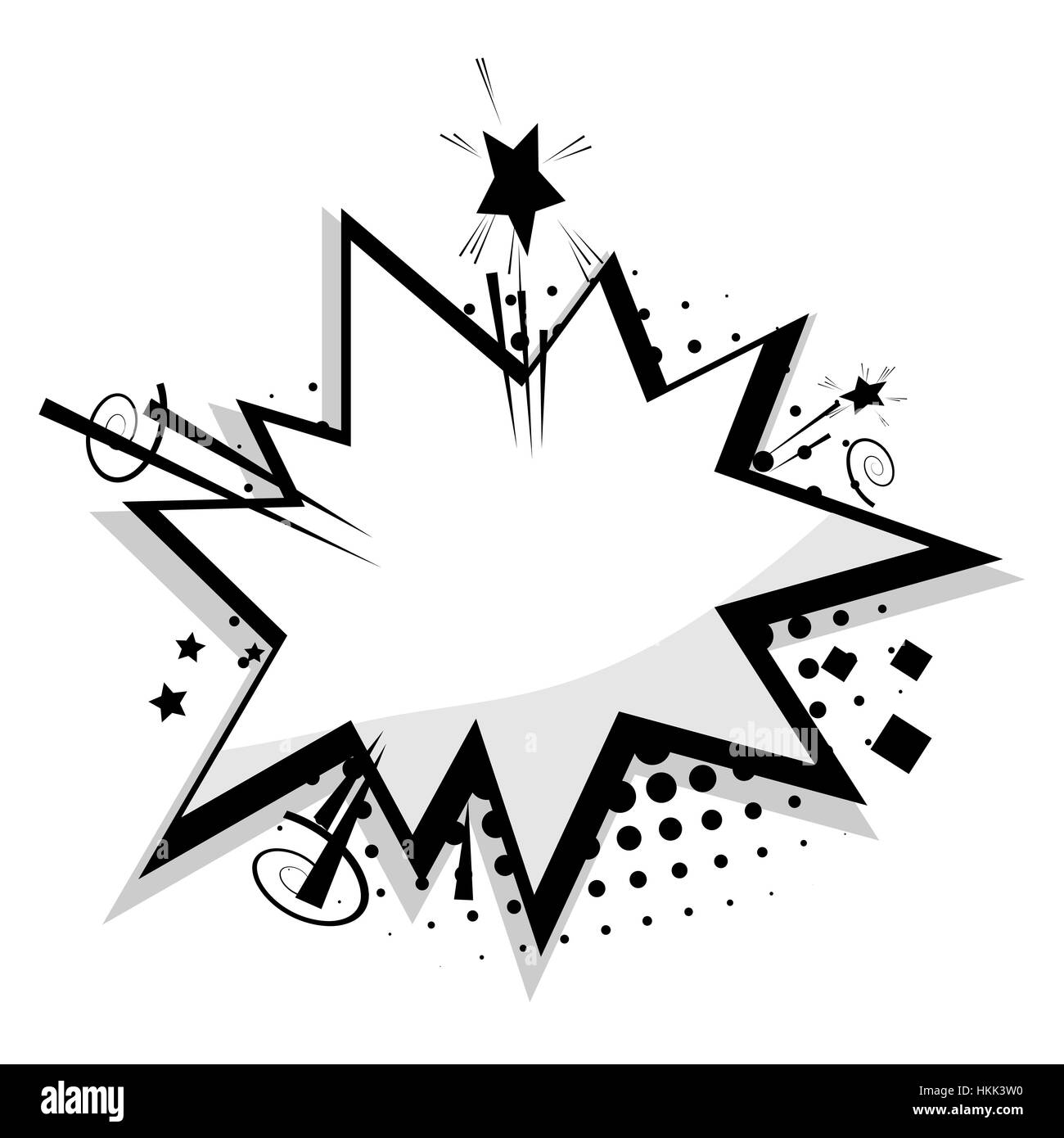 Blank template comic speech star bubble Stock Vector Image & Art - Alamy