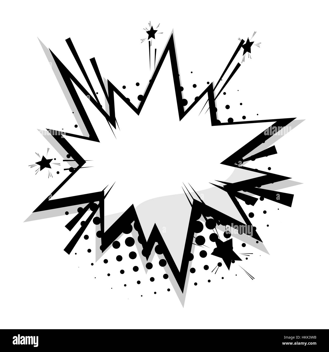 Blank template comic speech star balloon Stock Vector Image & Art - Alamy
