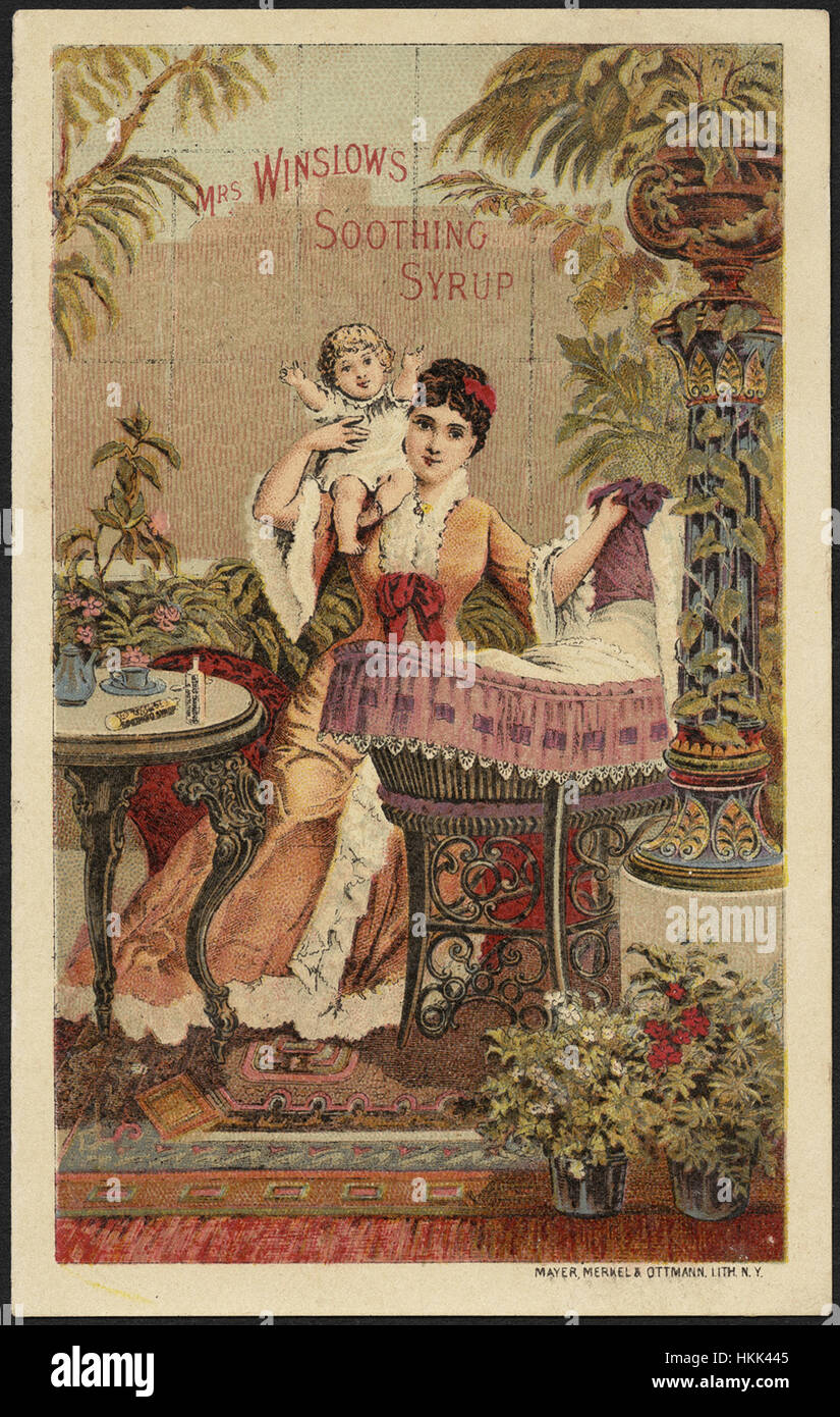 Mrs. Winslow's Soothing Syrup (front) Stock Photo