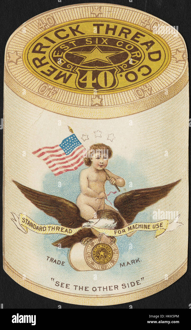 Merrick Thread, standard thread for machine use Stock Photo Alamy