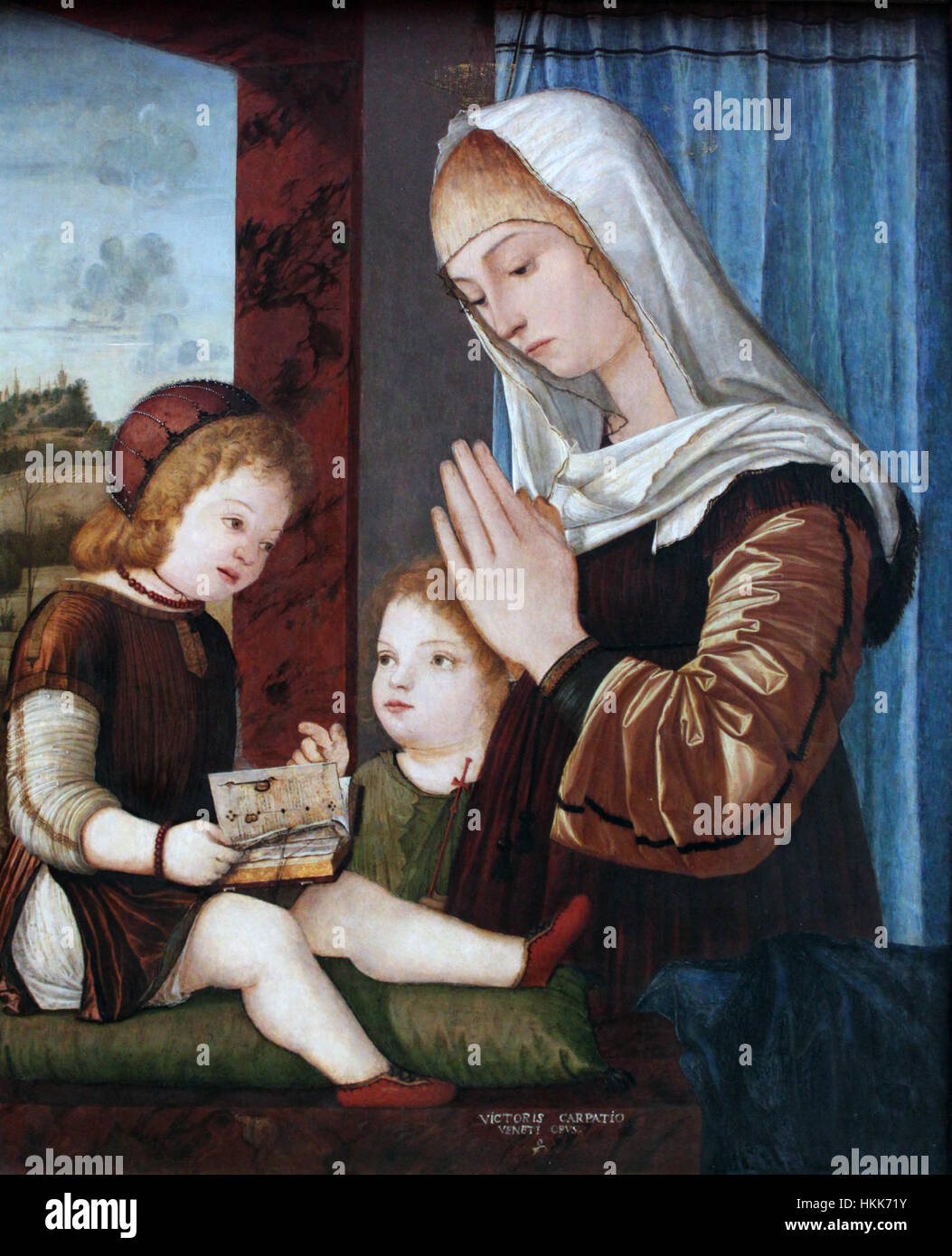 1499 Carpaccio Madonna mit Kind und Johannesknaben anagoria Stock Photo