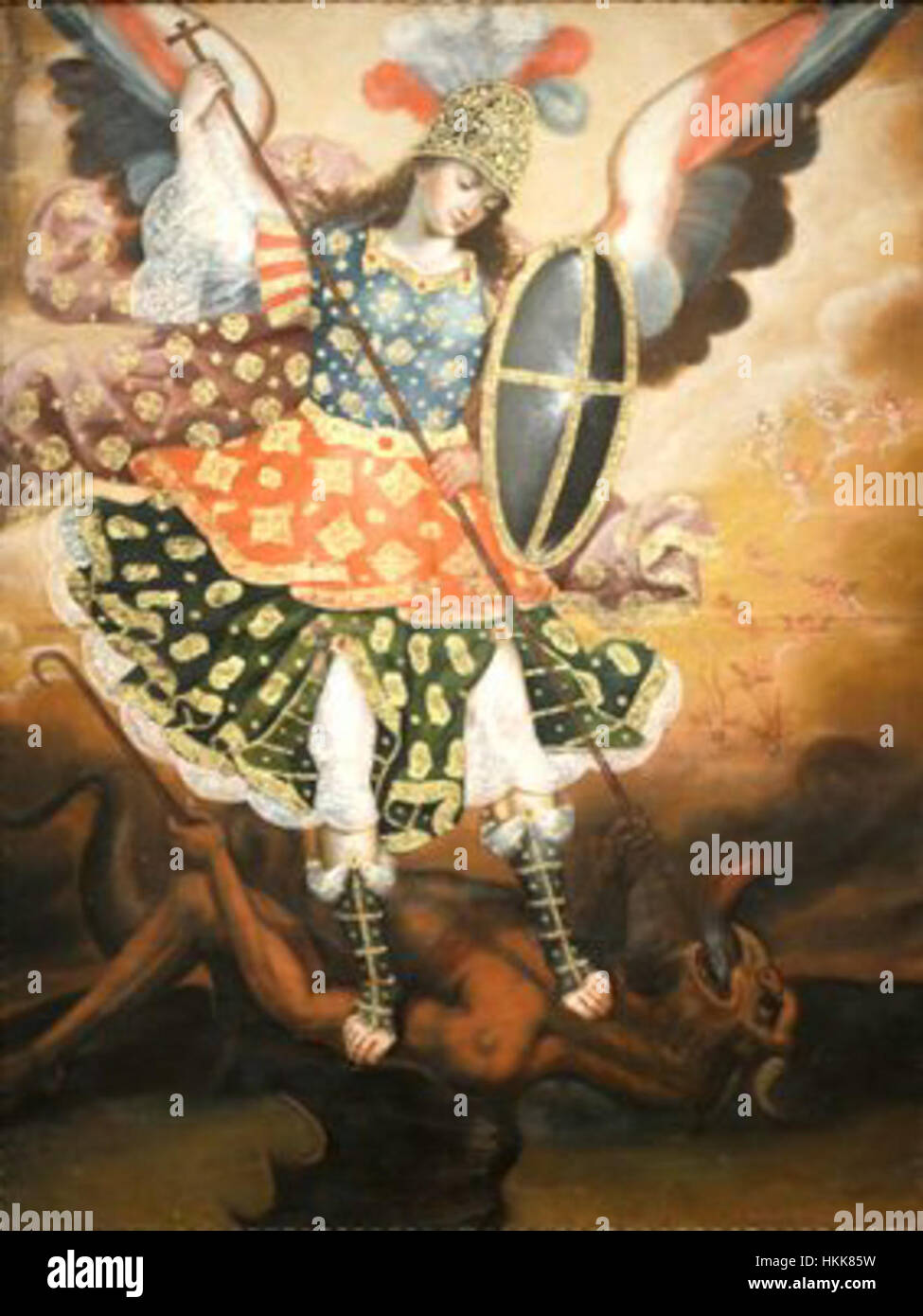 This 18th-century oil painting titled 'Saint Michael the Archangel ...