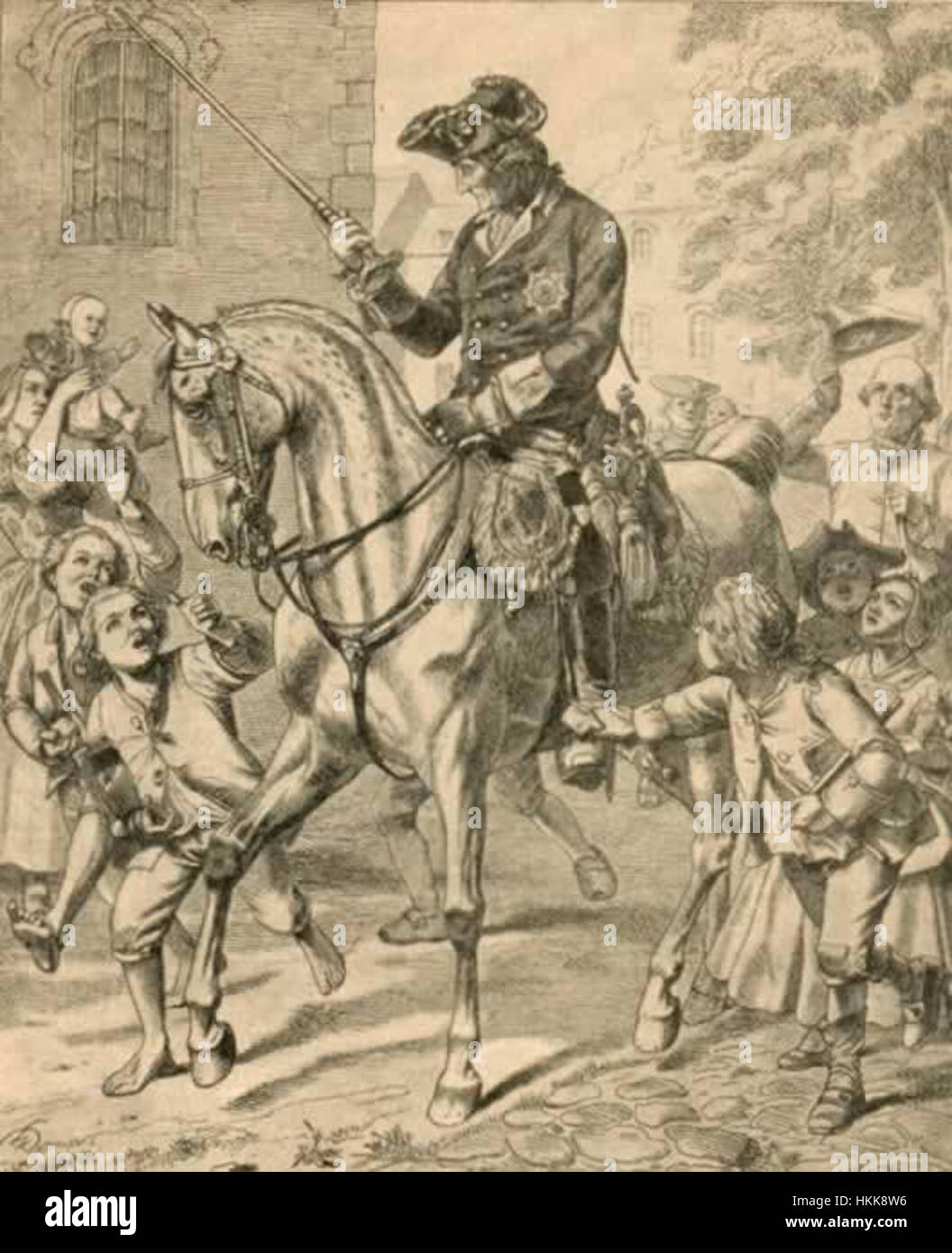 Adolph von Menzel - Friedrich II after the Seven Years' War Stock Photo