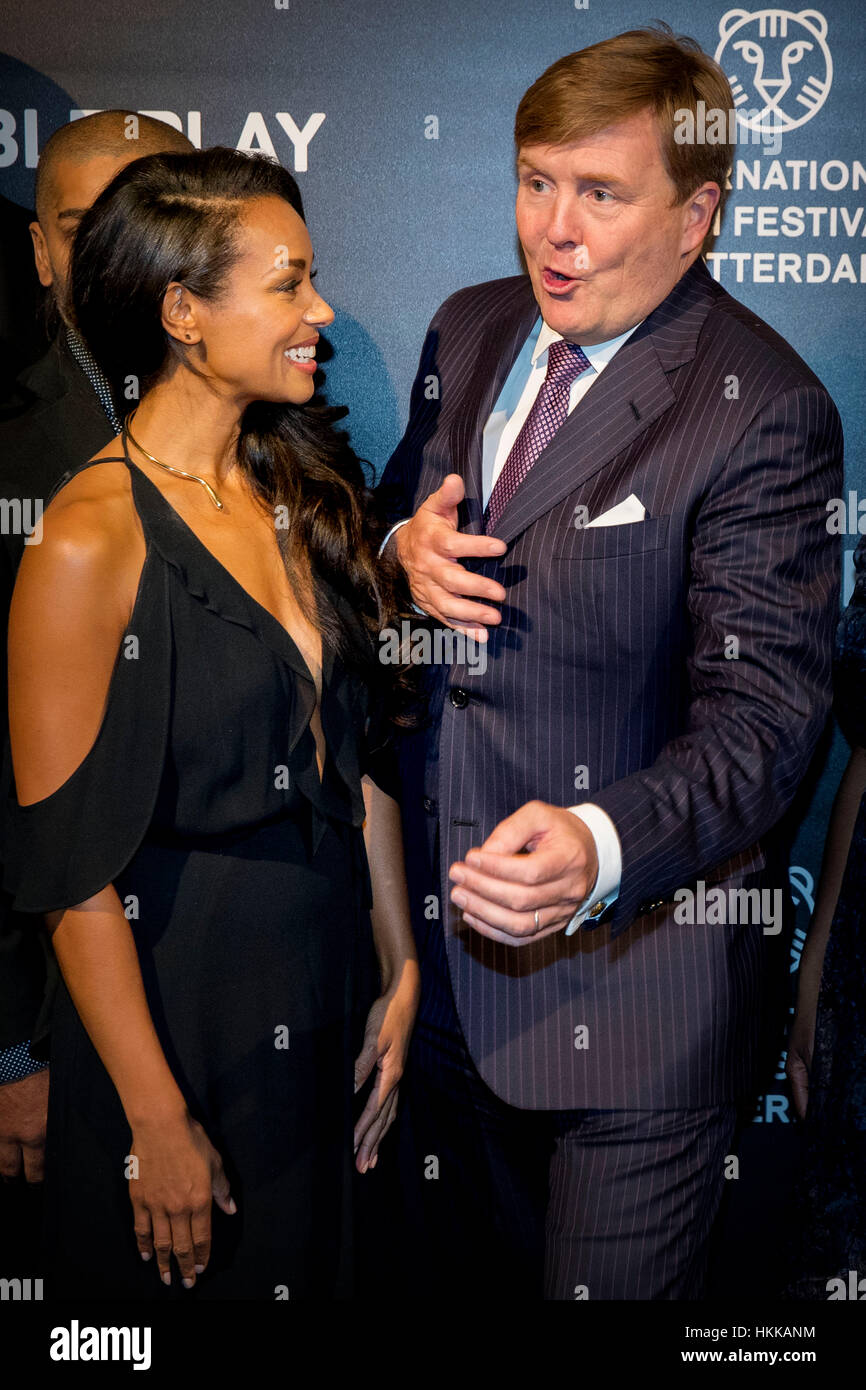 King Willem-Alexander of the Netherlands with Melanie Liburd at the ...