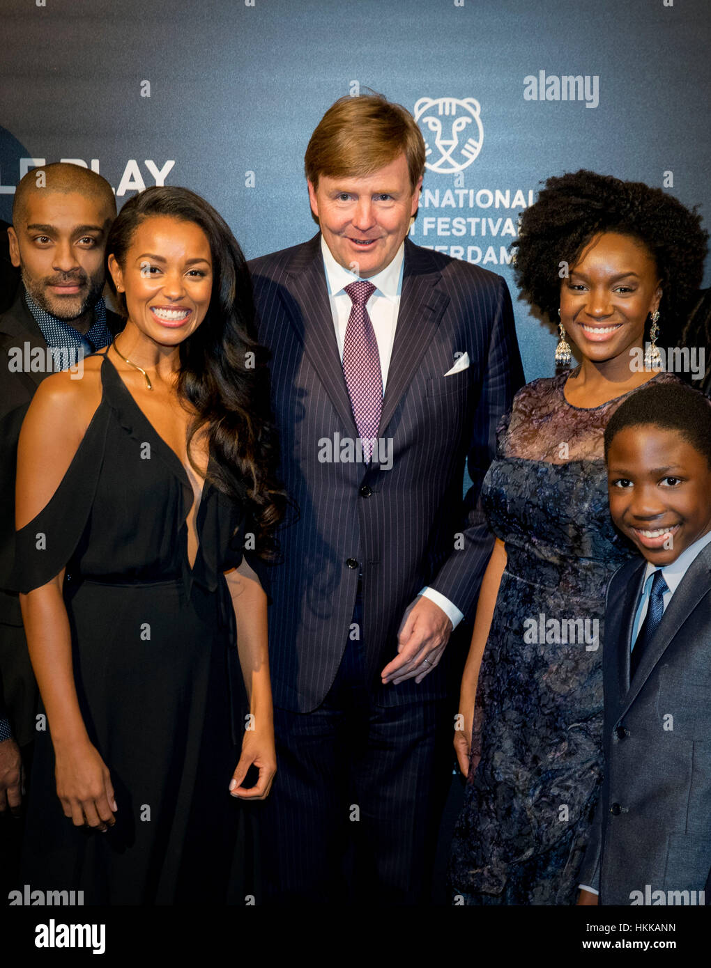 King Willem-Alexander of the Netherlands with Melanie Liburd and Saycon ...