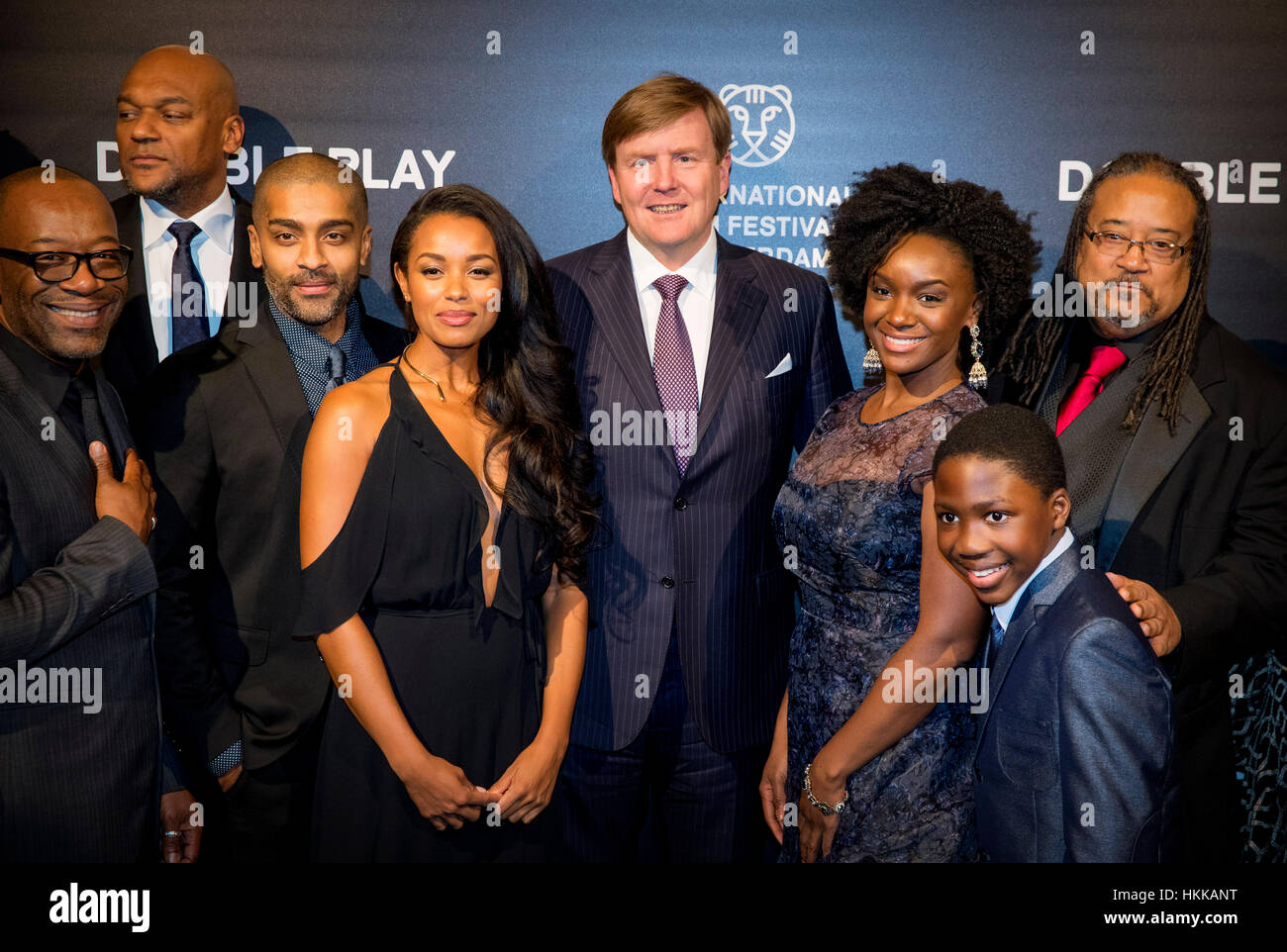 King Willem-Alexander of the Netherlands with Melanie Liburd and Saycon ...