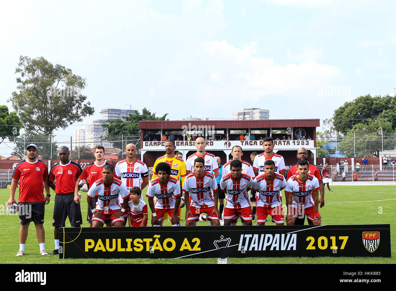 Sao Paulo, Brazil. 28th Jan, 2017. Pictured Capivariano the team during ...
