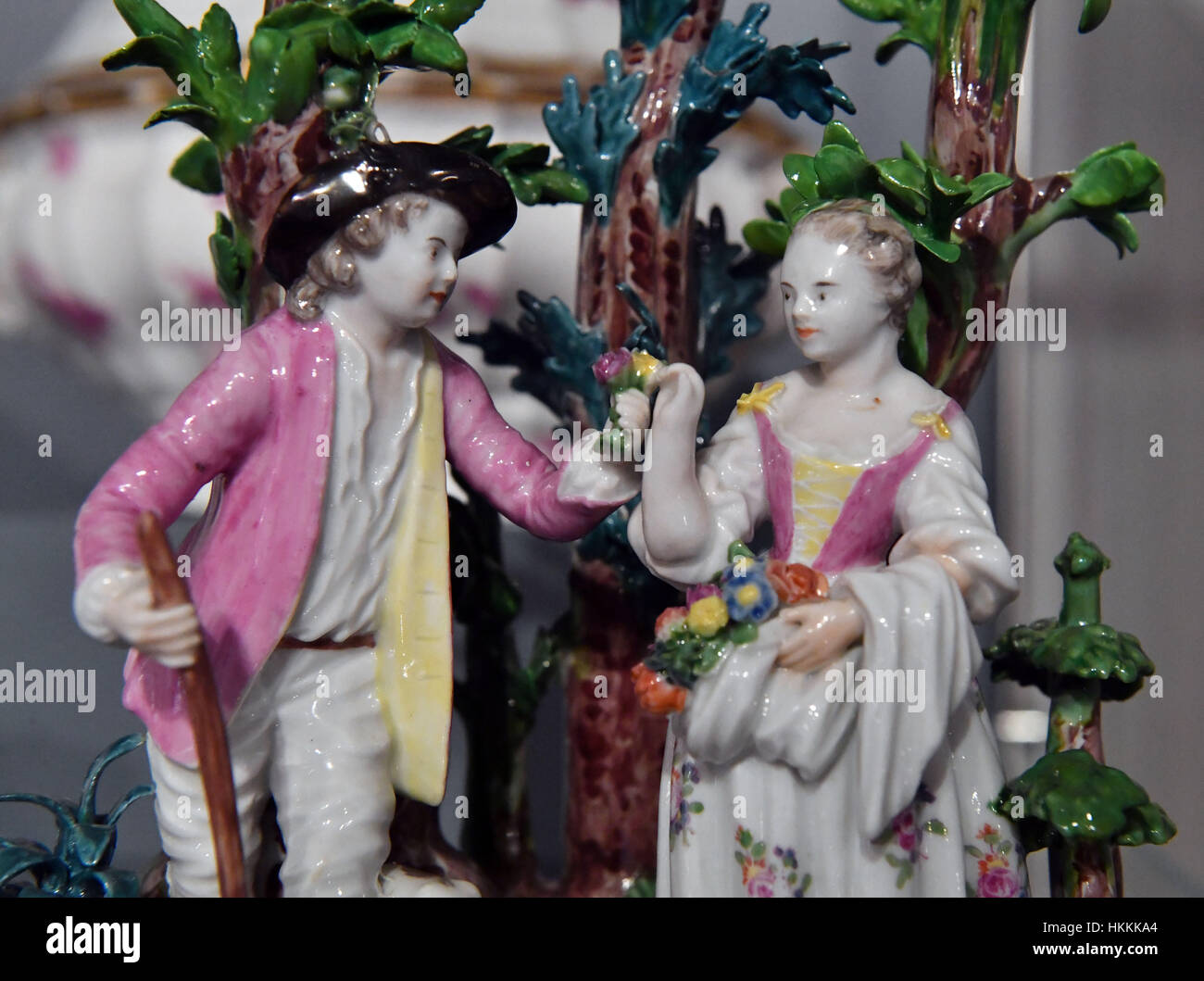 View Of The Porcelain Statues Allegorie Der Erde From 1775 Photographed At The State Museum At Heidecksburg Castle In Rudolstadt Germany 24 January 2017 The State Museum Heidecksburg One Of The Most