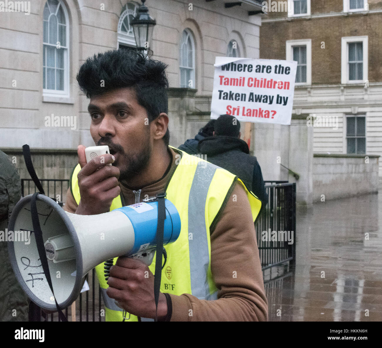 London, UK. 29th January, 2017. Tamil demonstration against the actions of Sri Lanka in Whitehall, London. Credit: Ian Davidson/Alamy Live News Stock Photo