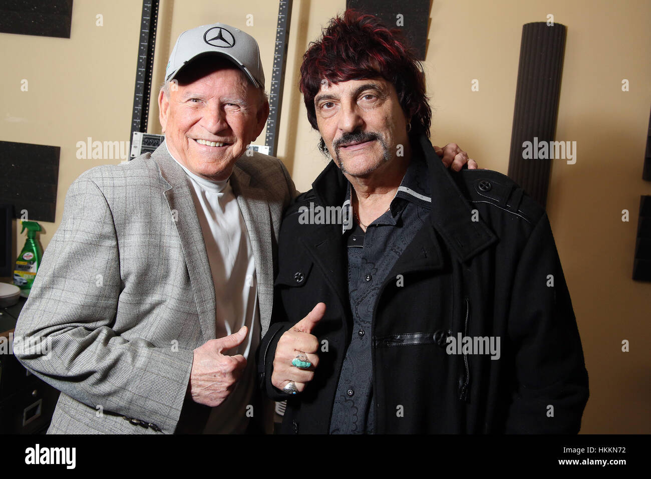 Berlin, USA. 26th Jan, 2017. Carmine Appice holds a master drumming class moderated by Bobby Rydell at The Vault at Victor Records in Berlin, New Jersey. Credit: Star Shooter/Media Punch/Alamy Live News Stock Photo