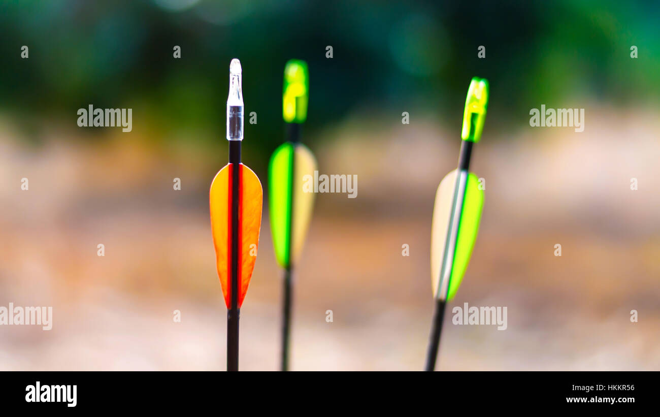 Three arrow tails Stock Photo