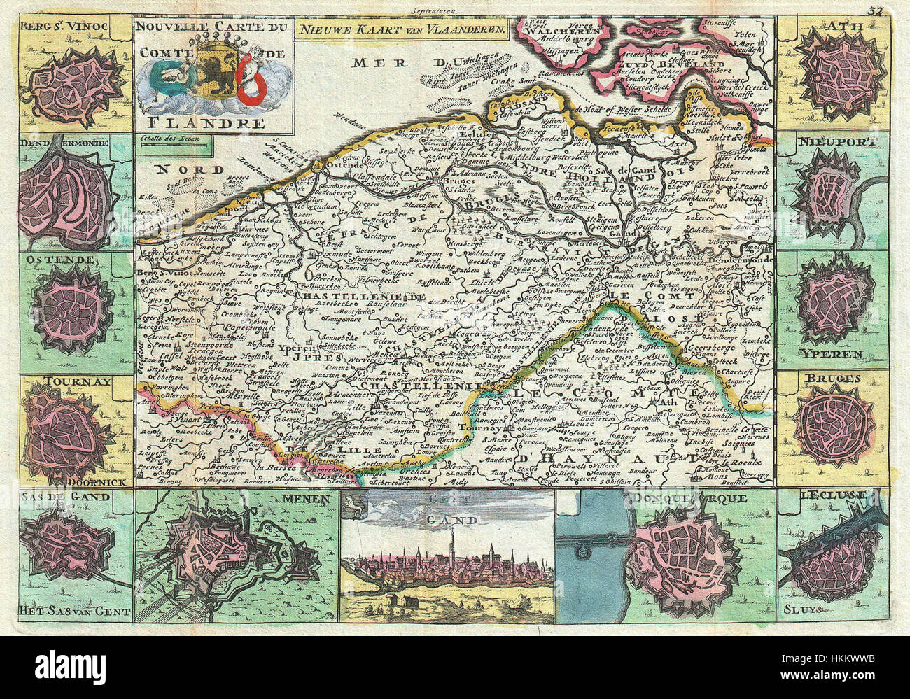 Map of flanders hi-res stock photography and images - Alamy