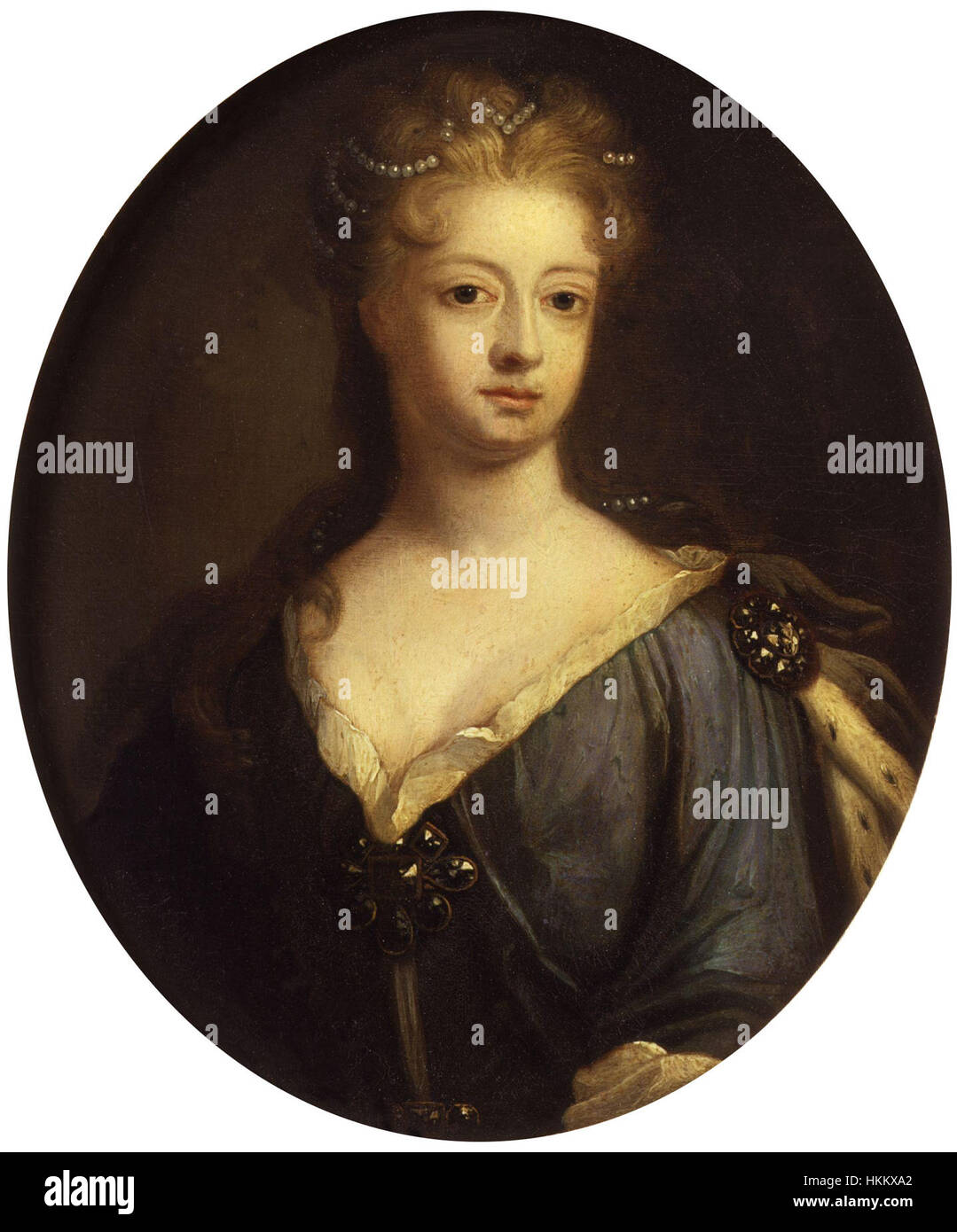Sophia Dorothea, Queen of Prussia by Johann Leonhard Hirschmann Stock Photo