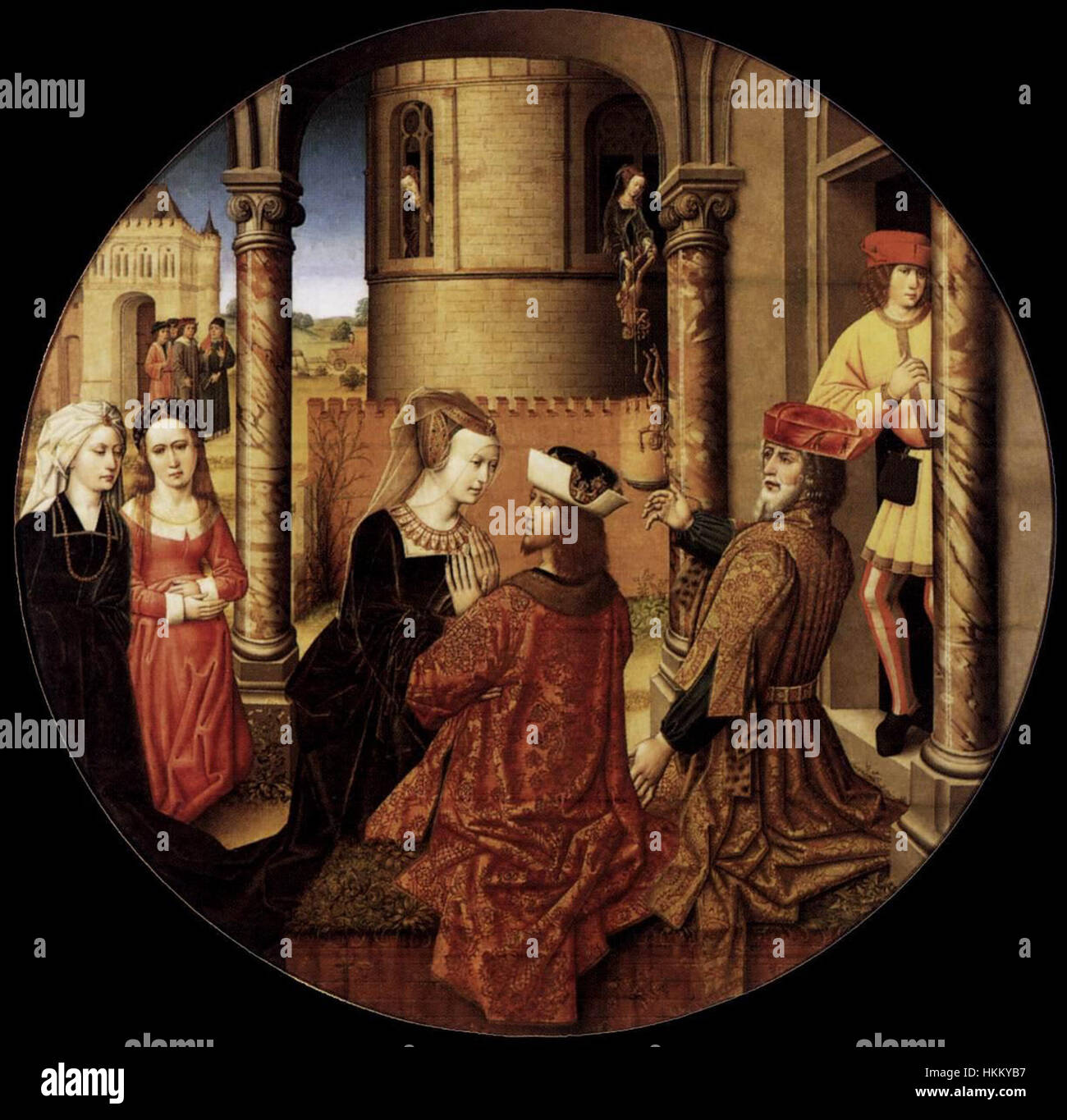 This 15th-century painting, attributed to an unknown artist, depicts ...